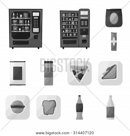 Vector Illustration Of Bar And Consumer Logo. Set Of Bar And Industry Stock Vector Illustration.