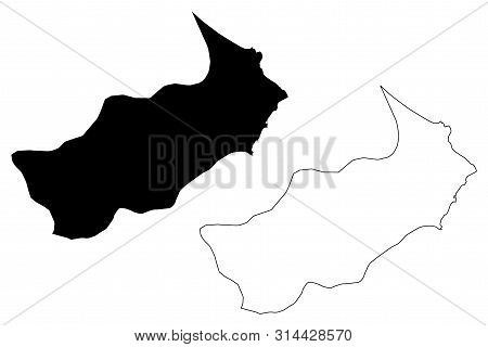 Tunis Governorate (governorates Of Tunisia, Republic Of Tunisia) Map Vector Illustration, Scribble S