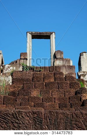 Architectural Monuments Of Ancient Civilizations. Steps Leading To Heaven. Heritage Of Khmer Civiliz