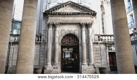 Architecture Detail Of The Montpellier Chamber Of Commerce And Industry