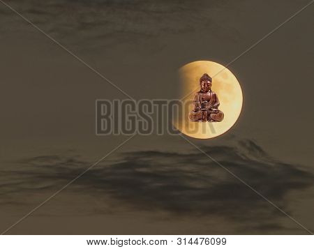 Meditation In The Clouds With The Moonlight