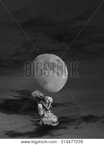 Meditation In The Clouds With The Moonlight