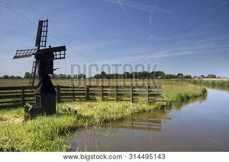 Small Windmill Weidemolen Grootschermer Near The Village Grootschermer Which Is Part Of The Dutch Hi