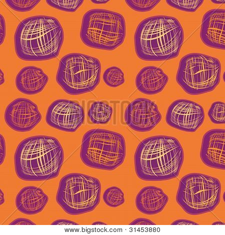 Orange Seamless Background With Squares