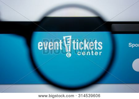 Los Angeles, California, Usa - 29 Jule 2019: Illustrative Editorial Of Eventticketcenter.com Website
