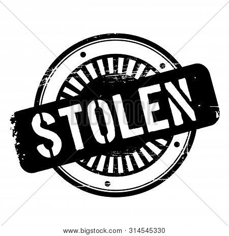 Stolen Stamp On White Background. Stickers And Stamps Series.