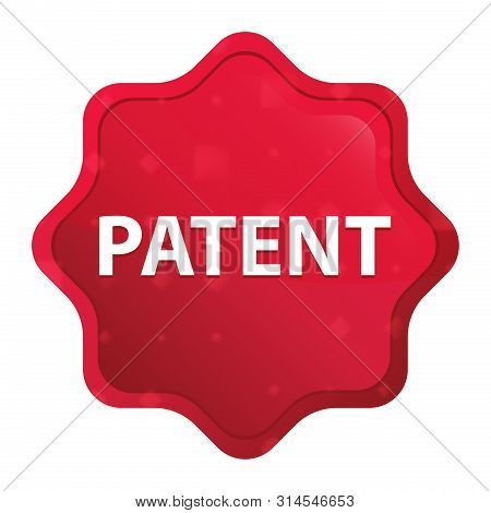 Patent Isolated On Misty Rose Red Starburst Sticker Button