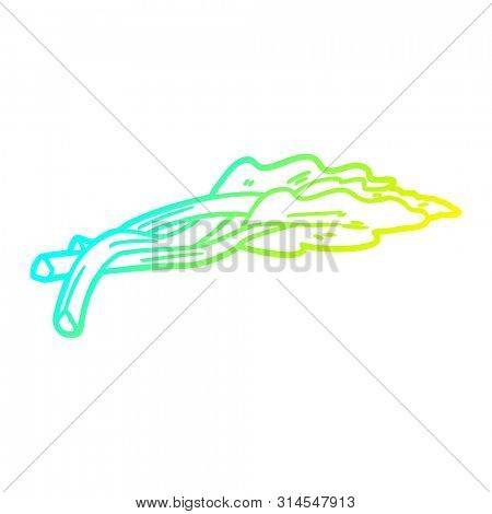 cold gradient line drawing of a cartoon rhubarb