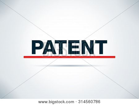 Patent Isolated On Abstract Flat Background Design Illustration