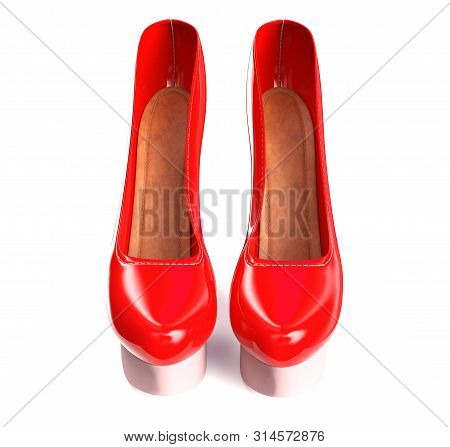 Red High Heel Shoes 3d Render Highheels, Zapatos, Tacchi, Buty, Rebei, Obcasach