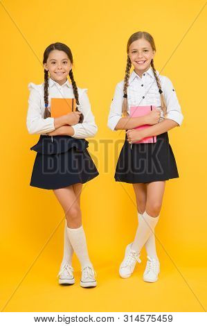 Friendship Goals. Cute School Girls With Books. First Day At School. Most Important Thing One Learns