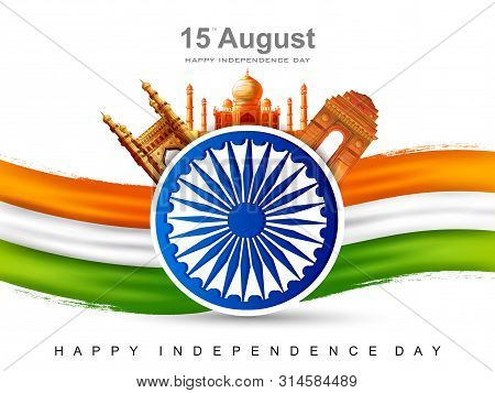 Indian Tricolor Background For 15th August Happy Independence Day Of India