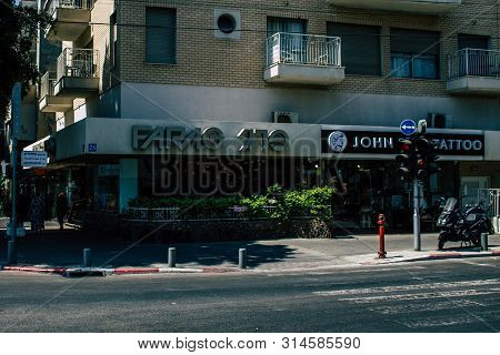 Tel Aviv Israel July 29, 2019 View Of Unknowns Israeli People Walking On Dizengoff Street At Tel Avi