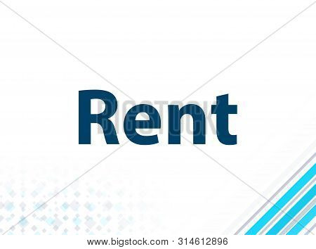 Rent Isolated On Modern Flat Design Blue Abstract Background