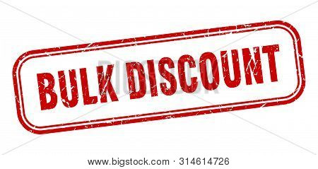 Bulk Discount Stamp. Bulk Discount Square Grunge Sign. Bulk Discount