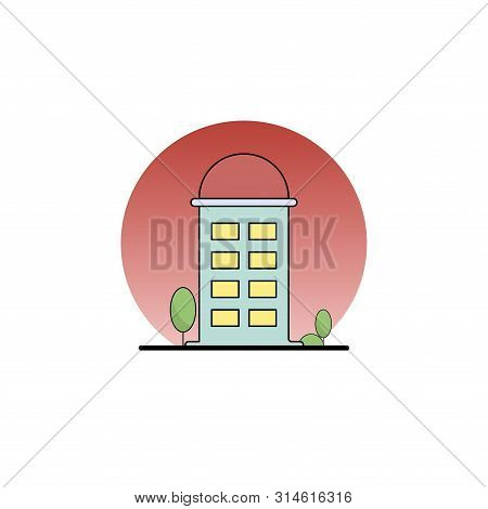 Small House. Icon Vector. Simple Flat Symbol. Illustration Pictogram