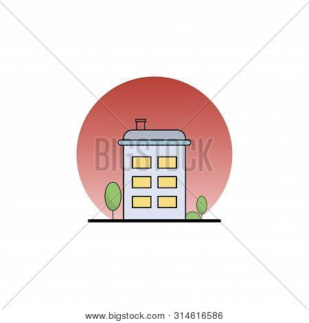 Small House. Icon Vector. Simple Flat Symbol. Illustration Pictogram
