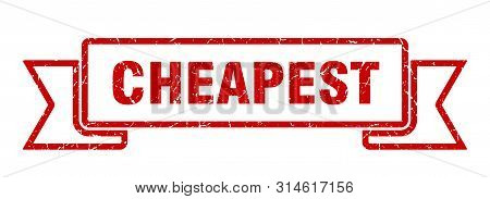 Cheapest Grunge Ribbon. Cheapest Sign. Cheapest Banner