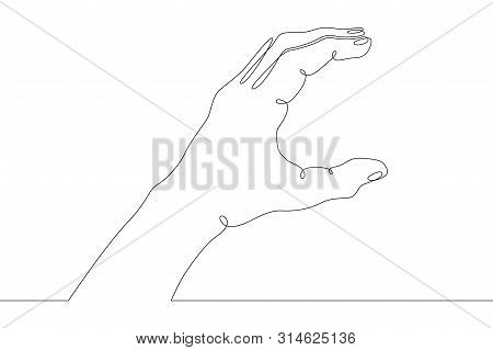 Continuous Single One Line Hand Drawing Hand, Hands, Arm, Finger, Object, Gesture, Sign, Palm, Fist