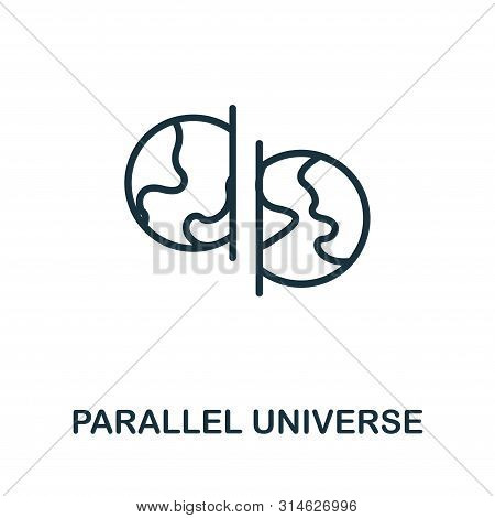 Parallel Universe Icon Symbol. Creative Sign From Science Icons Collection. Filled Flat Parallel Uni