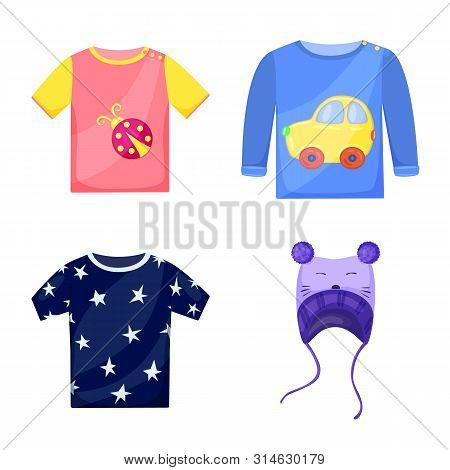 Vector Design Of Baby And Kid Sign. Collection Of Baby And Child Vector Icon For Stock.