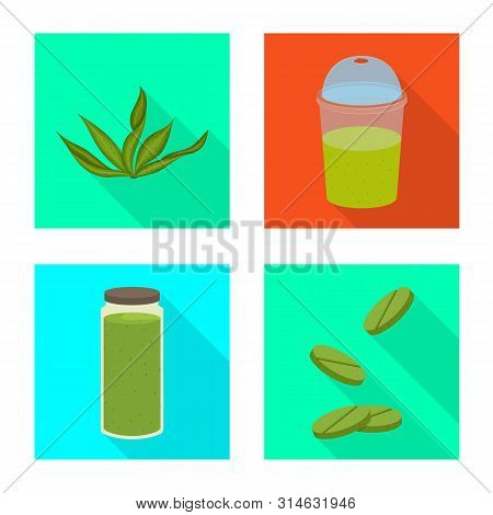 Vector Illustration Of Protein And Sea Icon. Set Of Protein And Natural Vector Icon For Stock.