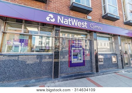 Newtown -  Wales / Uk - July 23rd 2019 - Natwest Cymru Bank In Newtown, Powys