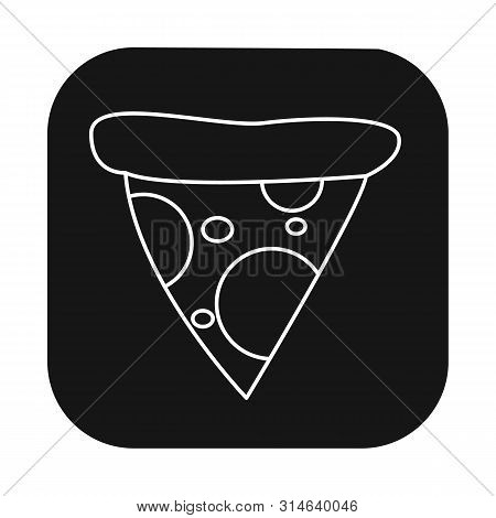 Isolated Object Of Package And Pizza Sign. Collection Of Package And Line Stock Vector Illustration.