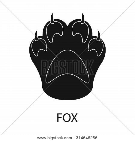 Vector Illustration Of Fox And Track Logo. Set Of Fox And Paw Stock Vector Illustration.