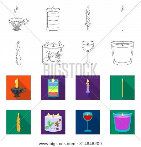 Isolated Object Of Relaxation And Flame Symbol. Collection Of Relaxation And Wax Stock Symbol For We
