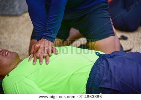 Cpr Training Course Basic Life Support Concept Healthcare
