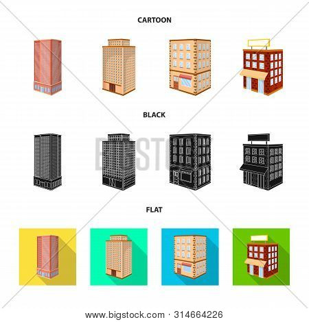 Vector Design Of Construction And Building Icon. Set Of Construction And Estate Stock Vector Illustr