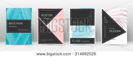 Cover Page Design Template. Black Brochure Layout. Beauteous Trendy Abstract Cover Page. Pink And Bl