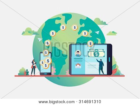Online Money Transfer Vector Photo Free Trial Bigstock