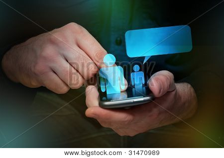Man Using A Smartphone