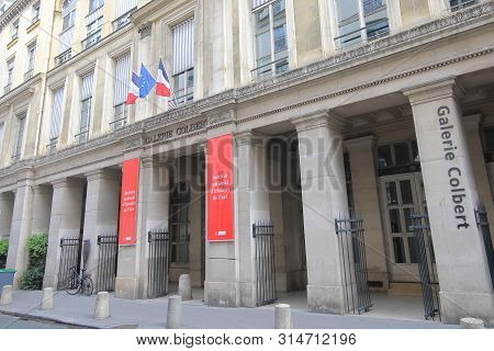 Paris France - May 24, 2019: Galerie Colbert Shopping Arcade Paris France