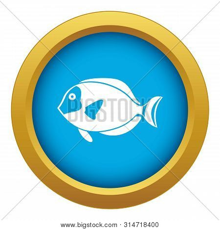 Surgeon Fish Icon Blue Vector Isolated On White Background For Any Design