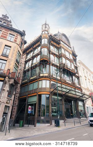Brussels, Belgium - May 02, 2019: The Building Of The Museum Of Musical Instruments Near The Park Ca