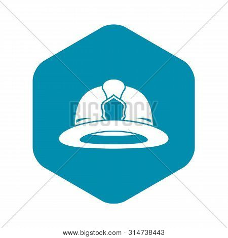 Fireman Helmet Icon. Simple Illustration Of Fireman Helmet Vector Icon For Web