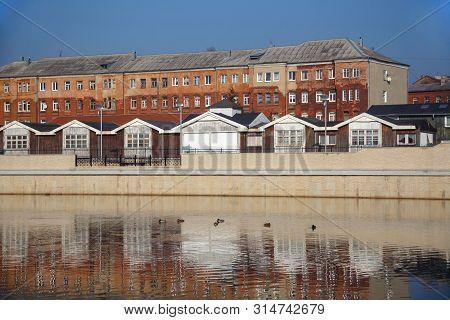 Old Pre-war Historical Houses Of German Construction In Kaliningrad (former German Town Konigsberg) 