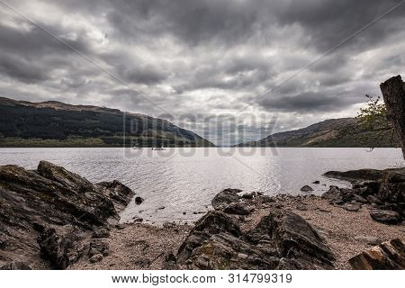 Loch Lomond, Scotland - 3rd May 2019. Two Passenger Ferries Pass Each Other On Loch Lomond In Scotla