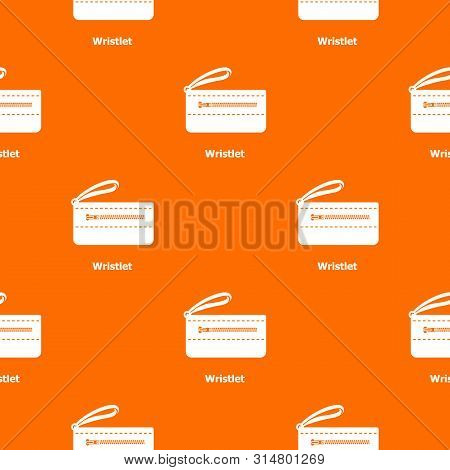 Wristlet Bag Pattern Vector Orange For Any Web Design Best