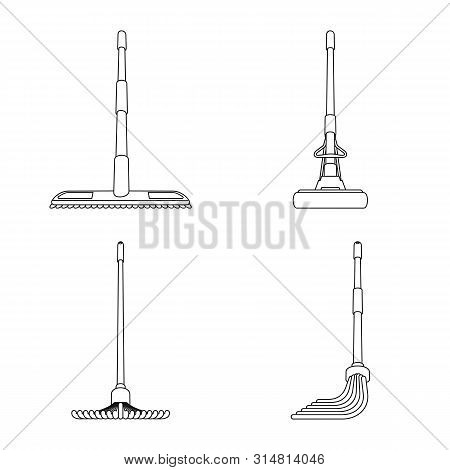 Vector Design Of Hygiene And Clean Symbol. Collection Of Hygiene And Mopping Stock Symbol For Web.