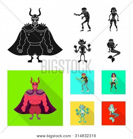 Vector Illustration Of Mystic And Hell Icon. Collection Of Mystic And Devilry Stock Vector Illustrat