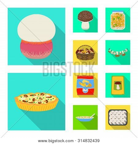 Isolated Object Of Raw And Summer Symbol. Set Of Raw And Ingredient Stock Vector Illustration.