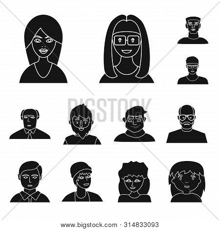 Isolated Object Of Avatar And Profession Icon. Collection Of Avatar And People Vector Icon For Stock
