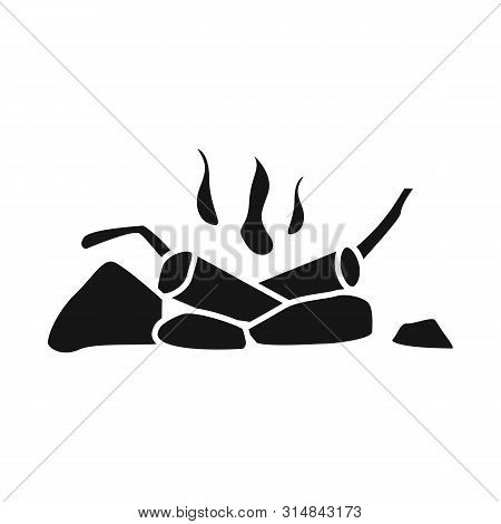 Vector Design Of Log And Firewood Icon. Set Of Log And Fuel Vector Icon For Stock.