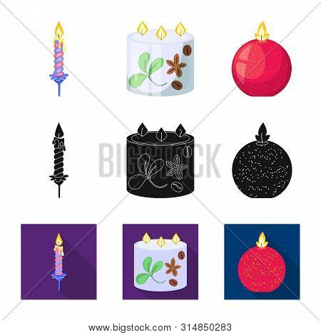 Vector Design Of Relaxation And Flame Icon. Set Of Relaxation And Wax Vector Icon For Stock.
