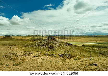 Mountain Plateau In The Area Zavkhan River