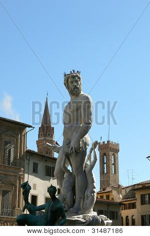 Fontana di Neptune an Florenz Italien